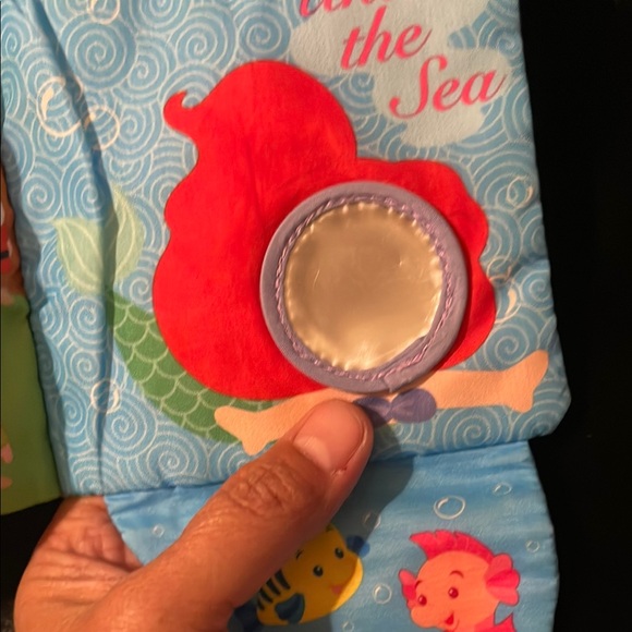 Disney Princess Ariel Plush Toy and Book Set Crinkle Teether - Picture 6 of 11